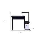37   Bureau d'ordinateur noir