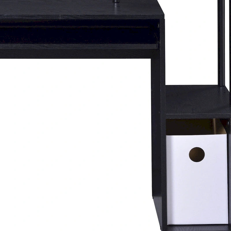 37   Bureau d'ordinateur noir