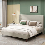 Lit plateforme King Size en bois massif avec 12 lattes de support