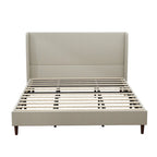 Lit plateforme King Size en bois massif avec 12 lattes de support