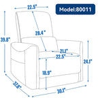 Fauteuil inclinable électrique ergonomique marron avec pivotant à 270°, ports de charge USB et Type-C, et support lombaire