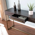 SEI Furniture Akela Table console transitionnelle en bois avec rangement