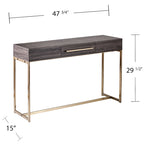 SEI Furniture Akela Table console transitionnelle en bois avec rangement