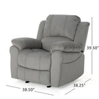 Fauteuil inclinable planeur en microfibre Celestina Bubba par Christopher Knight Home
