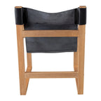 Fauteuil d'appoint Steve Silver Logan en cuir pleine fleur et bois massif à sangles