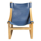 Fauteuil d'appoint Steve Silver Logan en cuir pleine fleur et bois massif à sangles