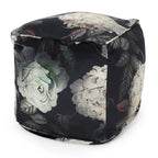 Pouf cubique en tissu à motif floral de taille moyenne traditionnel Reigle par Christopher Knight Home