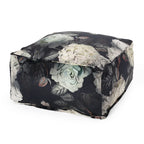 Pouf cubique en tissu à motif floral de taille moyenne traditionnel Reigle par Christopher Knight Home