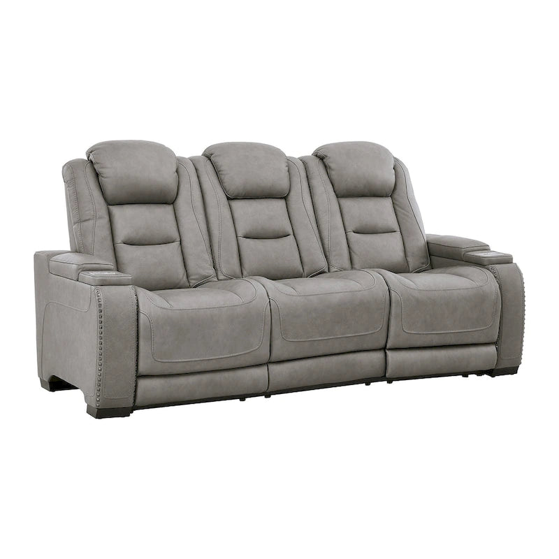 Canapé inclinable double électrique en cuir Signature Design by Ashley Man-Den – 85 L x 40 P x 43 H