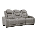 Canapé inclinable double électrique en cuir Signature Design by Ashley Man-Den – 85 L x 40 P x 43 H
