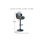 Tabouret de bar moderne et réglable Harley Signature Design by Ashley, marron et noir