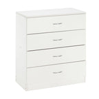 28   Commode moderne simple à 4 tiroirs Noir/Blanc