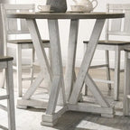 Table ronde Theile Ash Brown de 48 pouces de hauteur comptoir par Furniture of America
