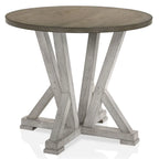 Table ronde Theile Ash Brown de 48 pouces de hauteur comptoir par Furniture of America