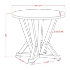 Table ronde Theile Ash Brown de 48 pouces de hauteur comptoir par Furniture of America