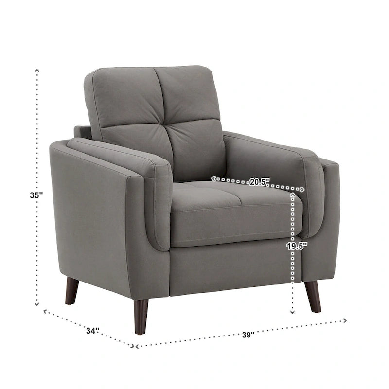 Fauteuil large en microfibre Dorelle 39 par iNSPIRE Q Modern
