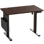 Bureau debout électrique réglable en hauteur – Noyer / Chêne blanc, Monomoteur, 1 personne