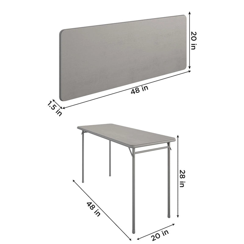 COSCO Table pliante en vinyle 20 x 48 po