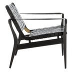 Chaise de safari en cuir Zenica SAFAVIEH Couture - 24,5 L x 30 P x 30 H - 25 L x 30 P x 30 H
