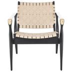 Chaise de safari en cuir Zenica SAFAVIEH Couture - 24,5 L x 30 P x 30 H - 25 L x 30 P x 30 H