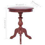 vidaXL Table d'appoint marron 19,7 x 19,7 x 25,6 cm Bois d'acajou massif