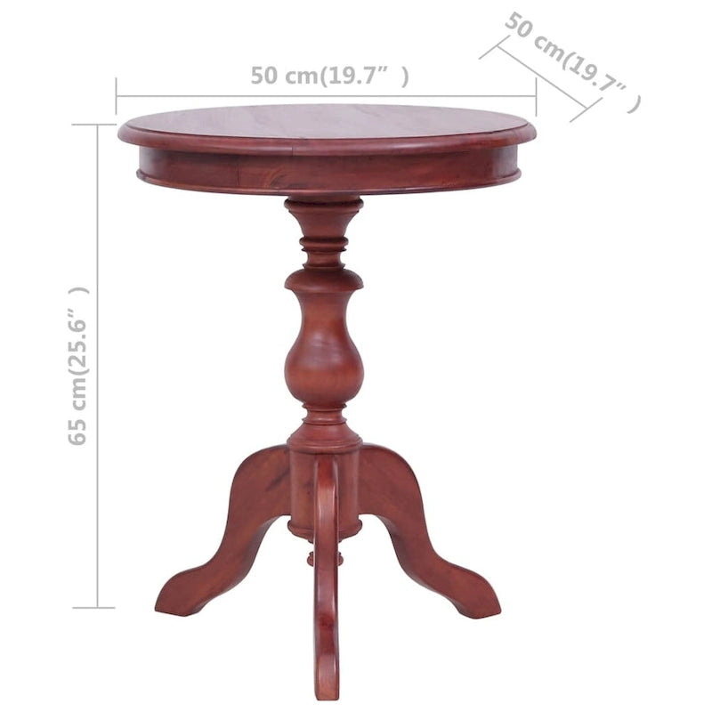 vidaXL Table d'appoint marron 19,7 x 19,7 x 25,6 cm Bois d'acajou massif