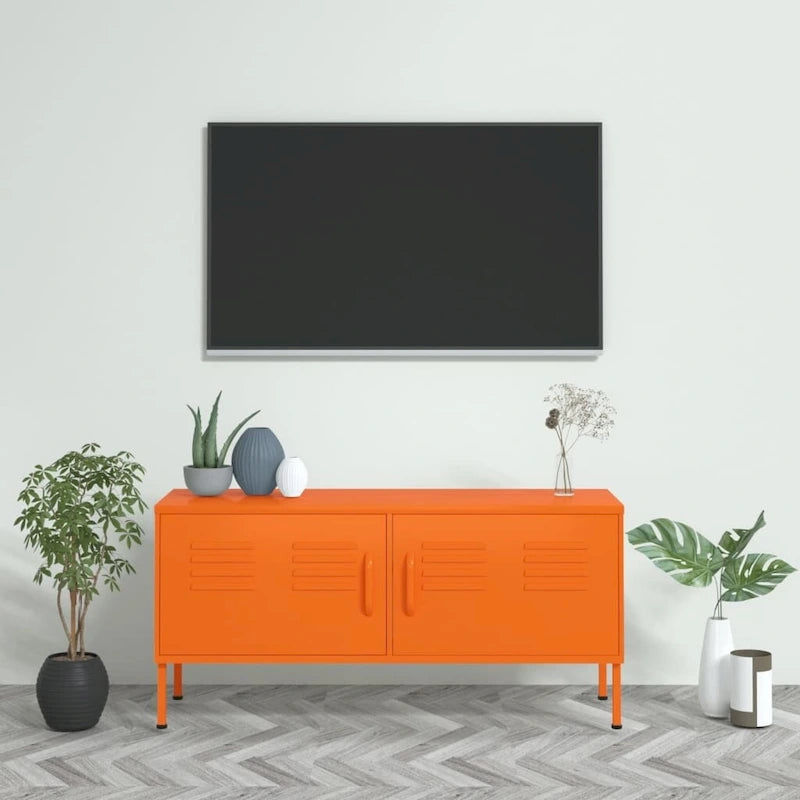 vidaXL Meuble TV, Commode, Console TV, Unité Média, Armoire en acier - 41.3 x 13.8 x 19.7