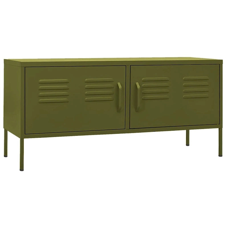 vidaXL Meuble TV, Commode, Console TV, Unité Média, Armoire en acier - 41.3 x 13.8 x 19.7