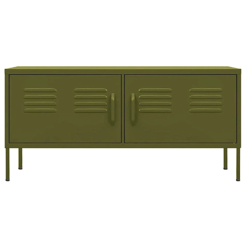 vidaXL Meuble TV, Commode, Console TV, Unité Média, Armoire en acier - 41.3 x 13.8 x 19.7