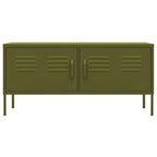 vidaXL Meuble TV, Commode, Console TV, Unité Média, Armoire en acier - 41.3 x 13.8 x 19.7