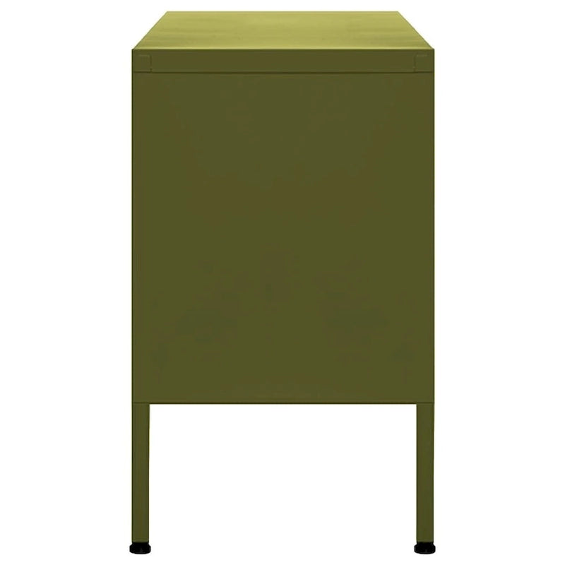 vidaXL Meuble TV, Commode, Console TV, Unité Média, Armoire en acier - 41.3 x 13.8 x 19.7