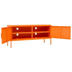 vidaXL Meuble TV, Commode, Console TV, Unité Média, Armoire en acier - 41.3 x 13.8 x 19.7