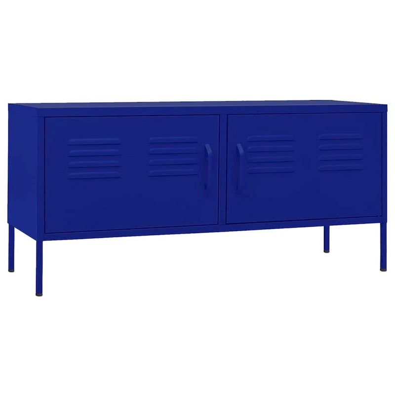 vidaXL Meuble TV, Commode, Console TV, Unité Média, Armoire en acier - 41.3 x 13.8 x 19.7