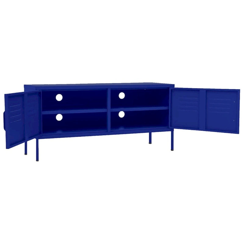 vidaXL Meuble TV, Commode, Console TV, Unité Média, Armoire en acier - 41.3 x 13.8 x 19.7