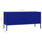 vidaXL Meuble TV, Commode, Console TV, Unité Média, Armoire en acier - 41.3 x 13.8 x 19.7