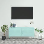 vidaXL Meuble TV, Commode, Console TV, Unité Média, Armoire en acier - 41.3 x 13.8 x 19.7