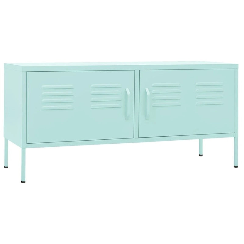 vidaXL Meuble TV, Commode, Console TV, Unité Média, Armoire en acier - 41.3 x 13.8 x 19.7