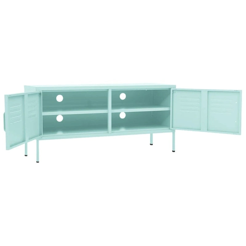 vidaXL Meuble TV, Commode, Console TV, Unité Média, Armoire en acier - 41.3 x 13.8 x 19.7