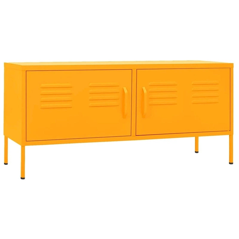 vidaXL Meuble TV, Commode, Console TV, Unité Média, Armoire en acier - 41.3 x 13.8 x 19.7