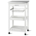 Chariot de Cuisine Roulant avec Panier de Rangement et Tiroirs - 18,5 x 14,5 x 33 (L x l x H)