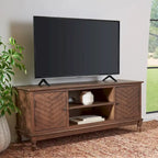 Meuble TV média de rangement 2 portes 2 étagères SAFAVIEH Echo - 47,3 L x 15,8 P x 20 H - 47x16x20
