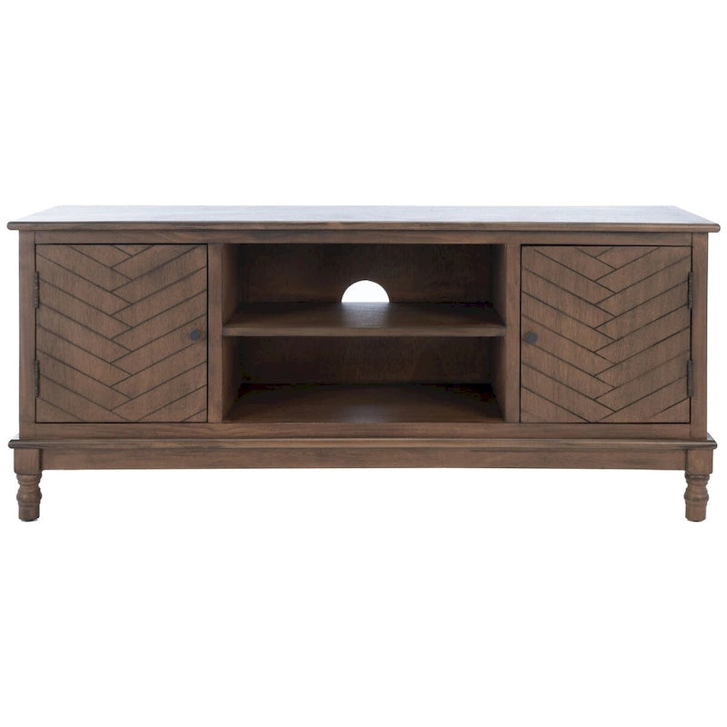Meuble TV média de rangement 2 portes 2 étagères SAFAVIEH Echo - 47,3 L x 15,8 P x 20 H - 47x16x20