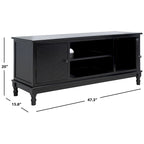 Meuble TV média de rangement 2 portes 2 étagères SAFAVIEH Echo - 47,3 L x 15,8 P x 20 H - 47x16x20
