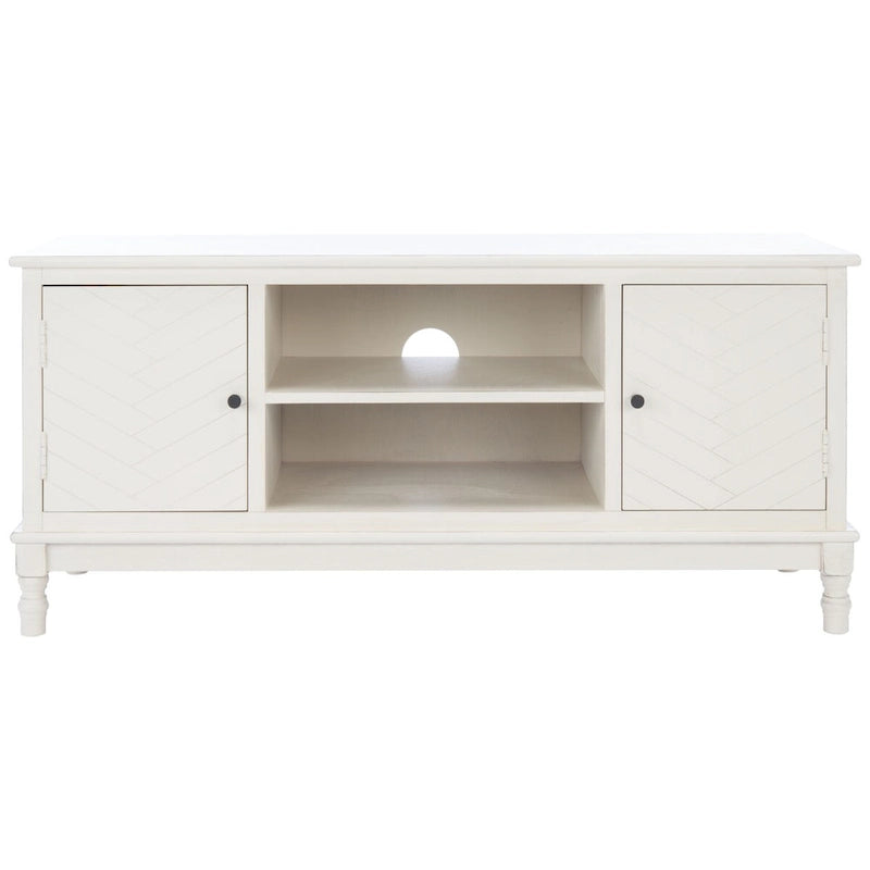 Meuble TV média de rangement 2 portes 2 étagères SAFAVIEH Echo - 47,3 L x 15,8 P x 20 H - 47x16x20