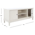 Meuble TV média de rangement 2 portes 2 étagères SAFAVIEH Echo - 47,3 L x 15,8 P x 20 H - 47x16x20