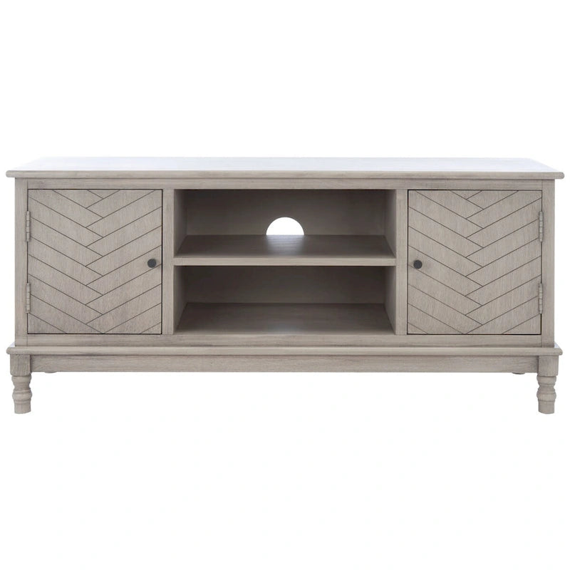 Meuble TV média de rangement 2 portes 2 étagères SAFAVIEH Echo - 47,3 L x 15,8 P x 20 H - 47x16x20