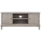 Meuble TV média de rangement 2 portes 2 étagères SAFAVIEH Echo - 47,3 L x 15,8 P x 20 H - 47x16x20