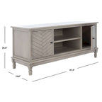 Meuble TV média de rangement 2 portes 2 étagères SAFAVIEH Echo - 47,3 L x 15,8 P x 20 H - 47x16x20