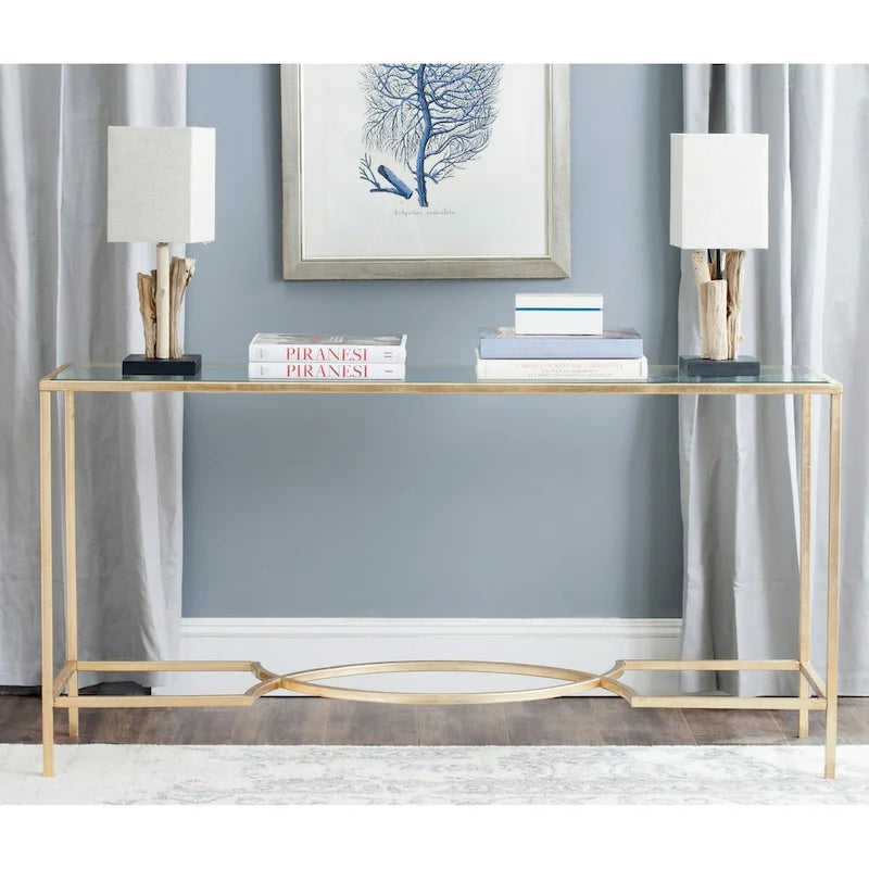SAFAVIEH Colette Gold Console - 63   x 16   x 32   - 63Wx16Dx32H