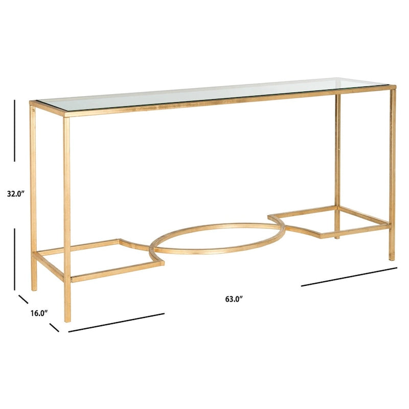 Console dorée Colette SAFAVIEH - 63 x 16 x 32 - 63Lx16Px32H